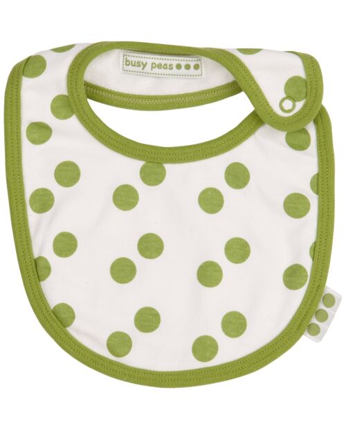 Pure Cotton Bib – Pea Print