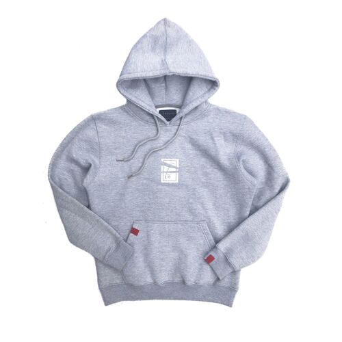 Grey Signaturé BrokeN Box Logo Hood