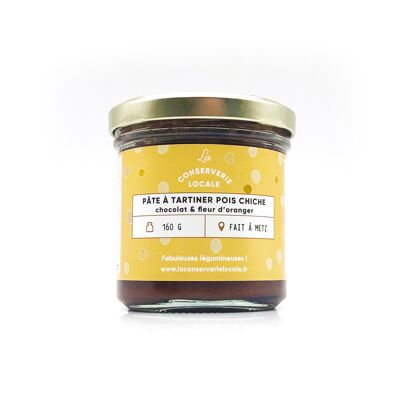 Crema de Chocolate con Garbanzos y Extracto Natural de Azahar Orgánico 160g