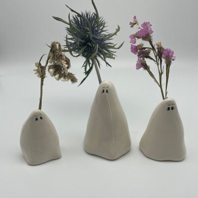 Ceramic Ghost Vase - 7x5 cm
