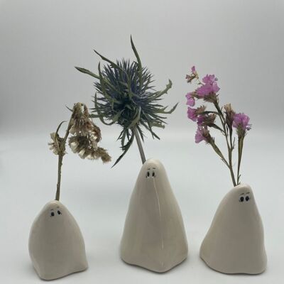 Ceramic Ghost Vase - 7x5 cm