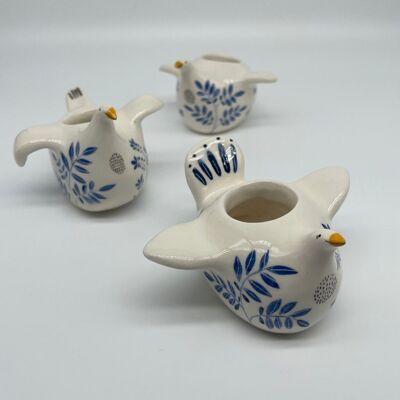 Handmade ceramic bird candle holder - 1