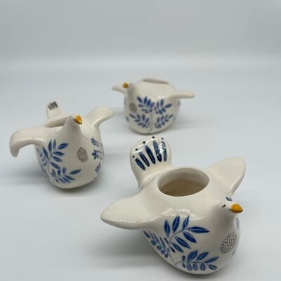 Handmade ceramic bird candle holder - 2