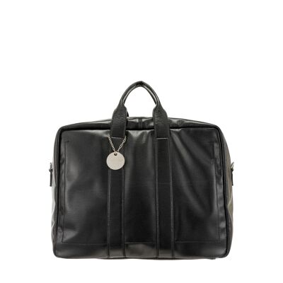 Big laminate handbag black