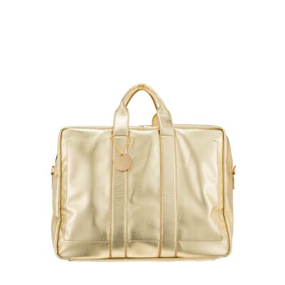 big laminate handbag gold