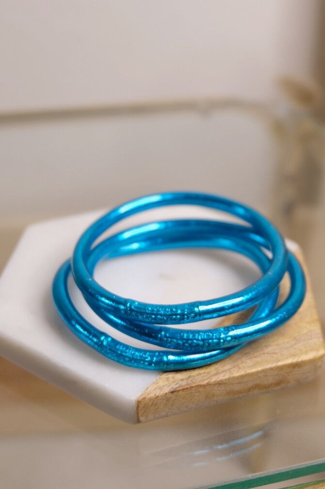 Bracciale buddista Mantra blu