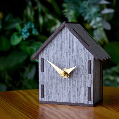 Clock CUTE HUT - Small Wooden Table Clock