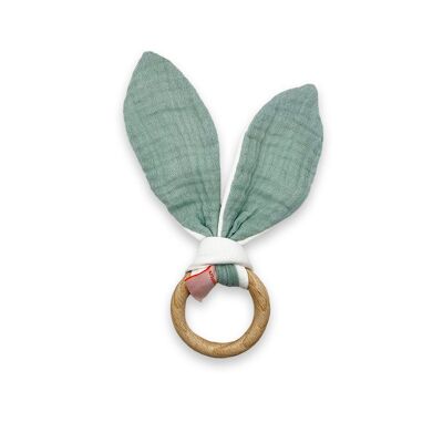 Green Organic Cotton Teething Ring