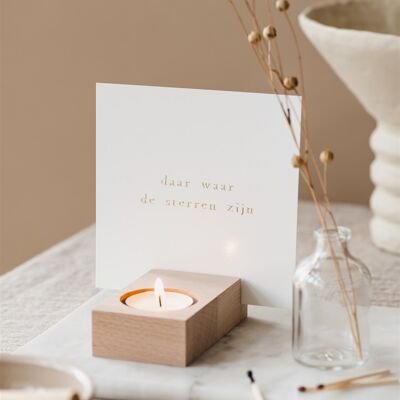Kartenhalter mit Vase und Kerze – Hold it + klein
