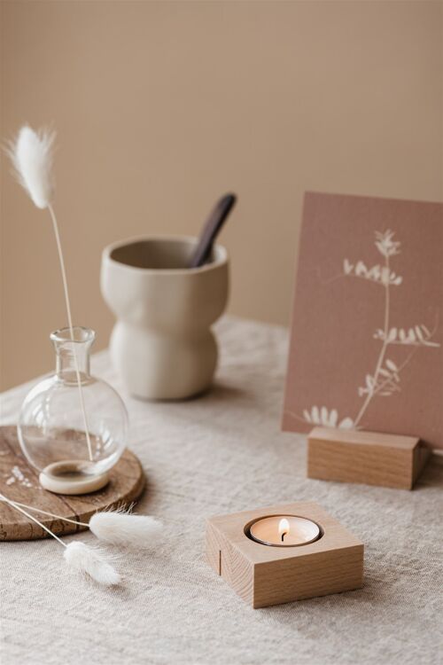 Cardholder with vase and candle - Hold it + bulb