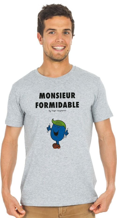 Tshirt gris chiné monsieur formidable