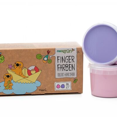 Organic finger paints vegan - set of 2 "Nori" - pink/violet