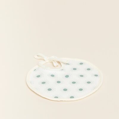 Towelled Round Bib - Sunny Drops Green