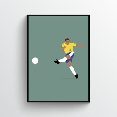 Roberto Carlos - Print - Din A3 - Aluminium - Schwarz