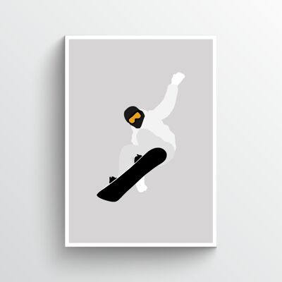 Shaun White - Print - Din A4 - Aluminium - Weiß