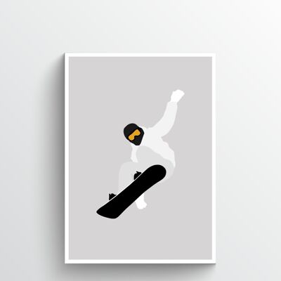 Shaun White - Print - Din A3 - Aluminium - Weiß