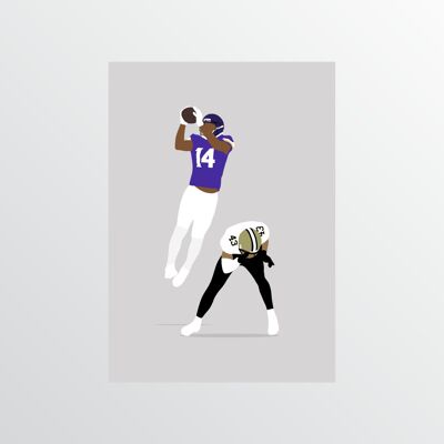 Stefon Diggs - Print - Din A4 - ohne Rahmen - ohne Rahmen