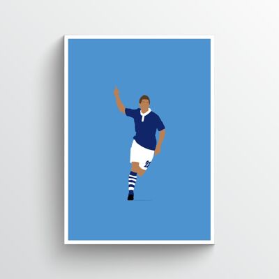 Klaas-Jan Huntelaar - Print - Din A4 - Aluminium - Weiß