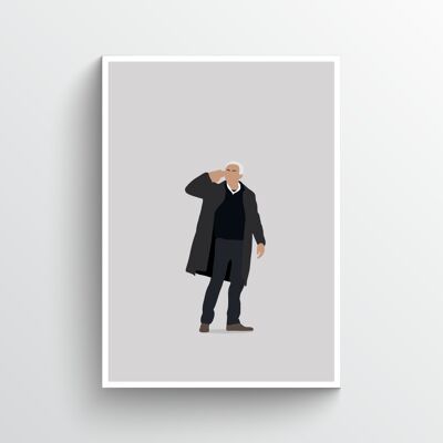 Jose Mourinho - Print - Din A4 - Weiß - Aluminium