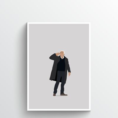 Jose Mourinho - Print - Din A4 - Weiß - Aluminium