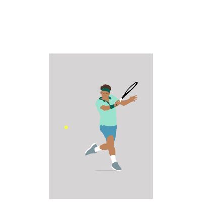 Roger Federer Rückhand - Print - Din A3 - ohne Rahmen - ohne Rahmen