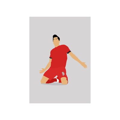 Robert Lewandowski - Print - Din A4 - ohne Rahmen - ohne Rahmen