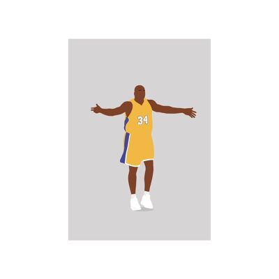 Shaquille O’Neal - Print - Din A3 - ohne Rahmen - ohne Rahmen