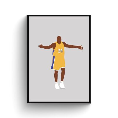 Shaquille O’Neal - Print - Din A3 - Schwarz - Aluminium