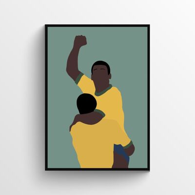 Pele - Print - Din A4 - Schwarz - Aluminium