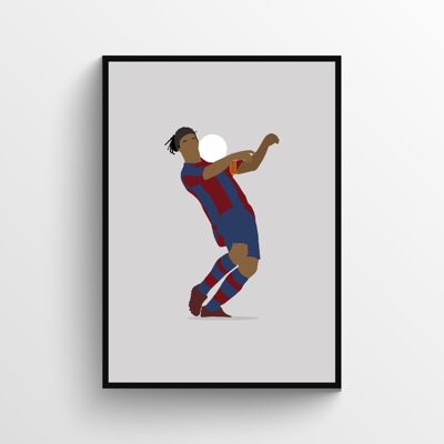 Ronaldinho - Print - Din A4 - Schwarz - Aluminium