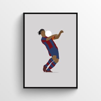 Ronaldinho - Print - Din A3 - Schwarz - Aluminium