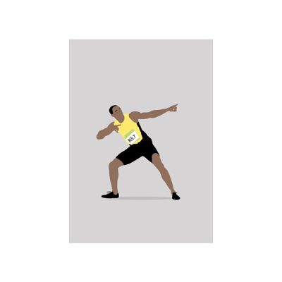 Usain Bolt - Print - Din A4 - ohne Rahmen - ohne Rahmen