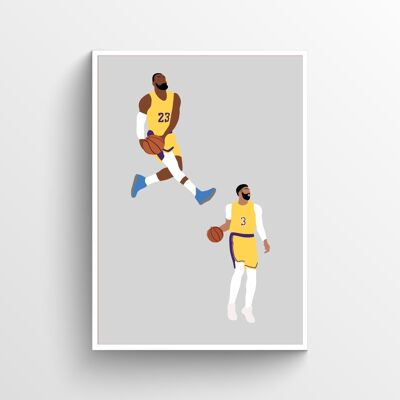 Lakers - Print - Din A3 - Weiß - Aluminium