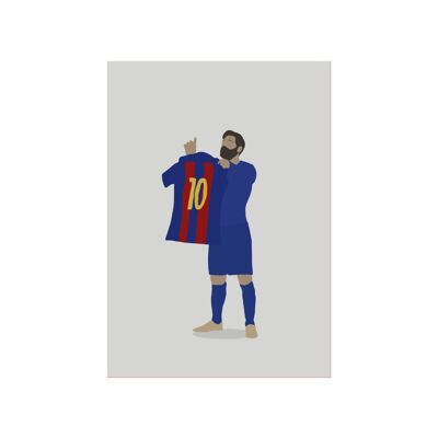 Lionel Messi - Print - Din A4 - ohne Rahmen - ohne Rahmen