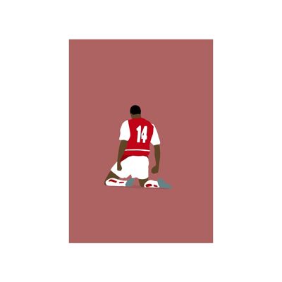 Thierry Henry - Print - Din A4 / Kniejubel - ohne Rahmen - ohne Rahmen