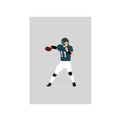 Carson Wentz - Print - Din A4 - ohne Rahmen - ohne Rahmen