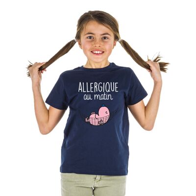 TSHIRT NAVY ALLERGIQUE AU MATIN - Kid Fille