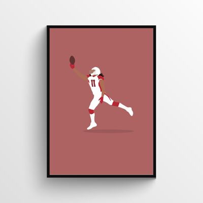 Larry Fitzgerald - Print - Din A4 - Schwarz - Aluminium