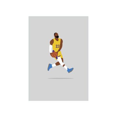 LeBron James Lakers - Print - Din A4 - ohne Rahmen - ohne Rahmen