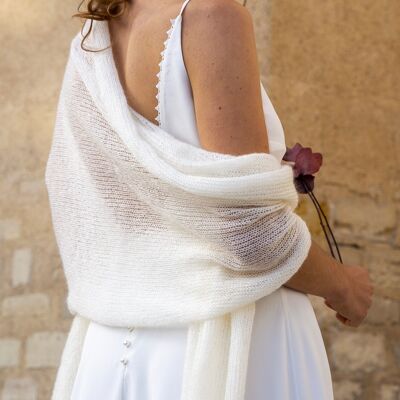 Natural ivory bridal stole