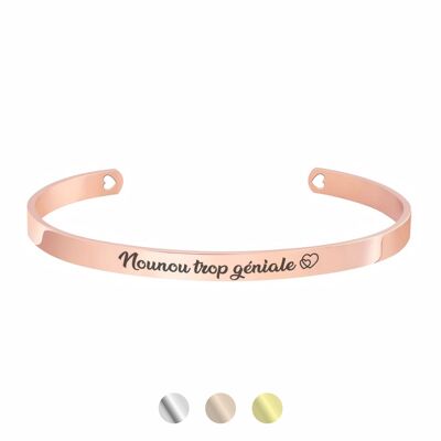 ROSE GOLD BAND "TOO AWESOME NANNY"