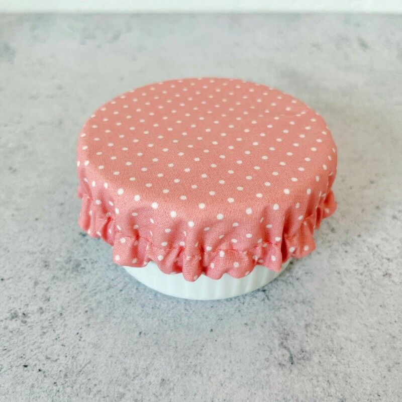 Zero Waste - Coppola taglia XS - Rosa con pois bianchi