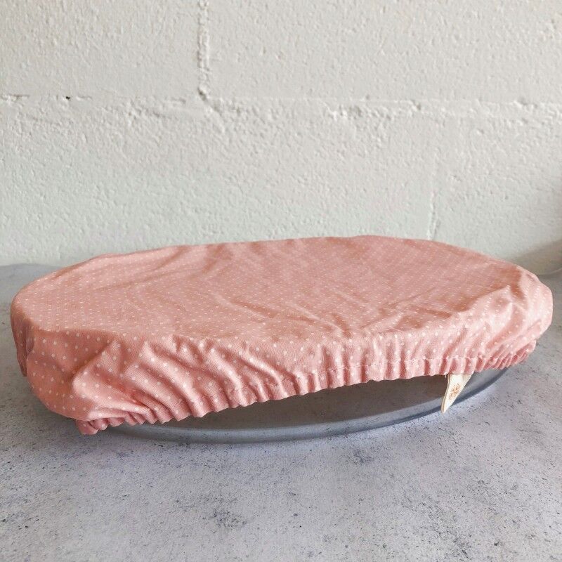 Zero Waste - Piatto Charlotte gratinato - Rosa con pois bianchi