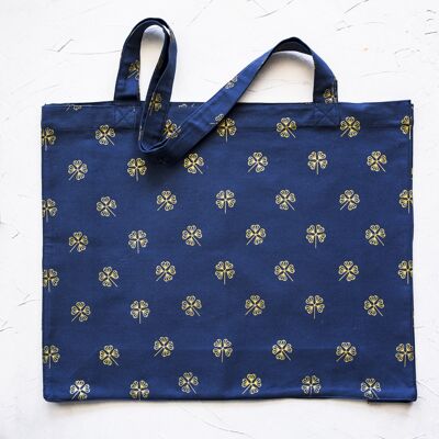 “Alma” cotton shopping bag - blue