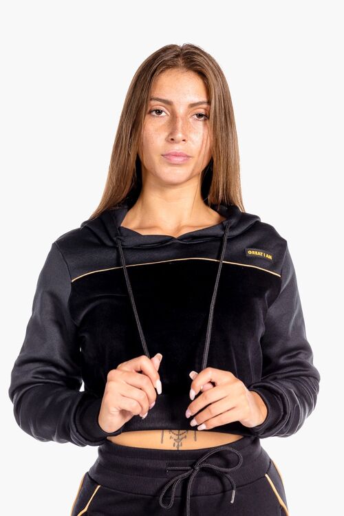 Hoodie cropped golden night