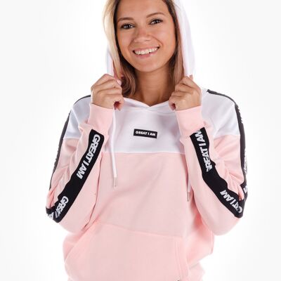 SWEAT À CAPUCHE ROSE CRUSH