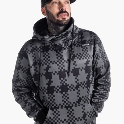 SUDADERA CUADRO GRIS