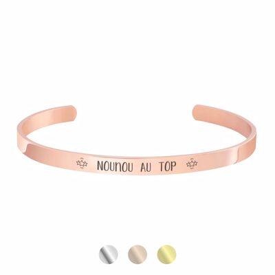 Brazalete de oro rosa - Niñera encima