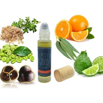 Sérum Revitalisant pour les Yeux au Cacay, au Café et à l'Orange - 10ml. Un sérum anti-âge pour les yeux entièrement naturel à base d'huile de cacay, d'huile de café vert arabica avec de l'encens, de l'eucalyptus, du thym, de la bergamote et de l'orange