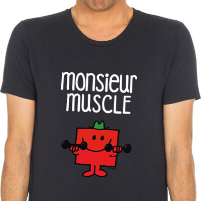 Tshirt noir monsieur muscle
